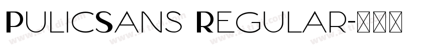 PulicSans Regular字体转换